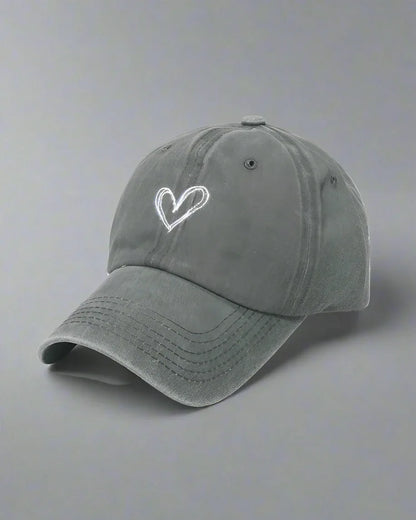 Charming Heart-Shaped Cap -  casual cap - Charming Heart-Shaped Cap for Casual Style