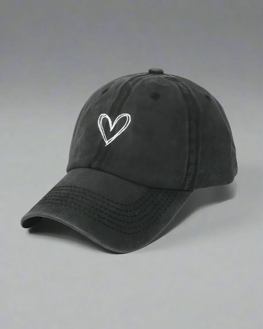 Charming Heart-Shaped Cap - comfortable casual wear - Charming Heart-Shaped Cap for Casual Style