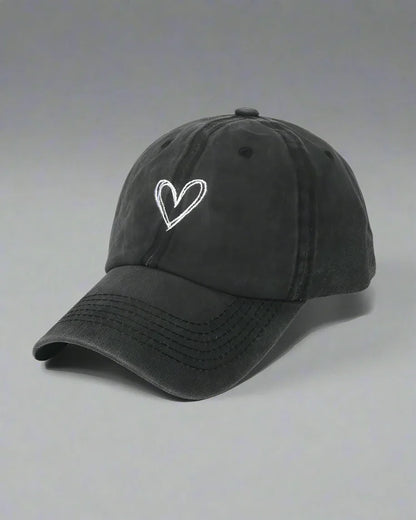 Charming Heart-Shaped Cap - comfortable casual wear - Charming Heart-Shaped Cap for Casual Style