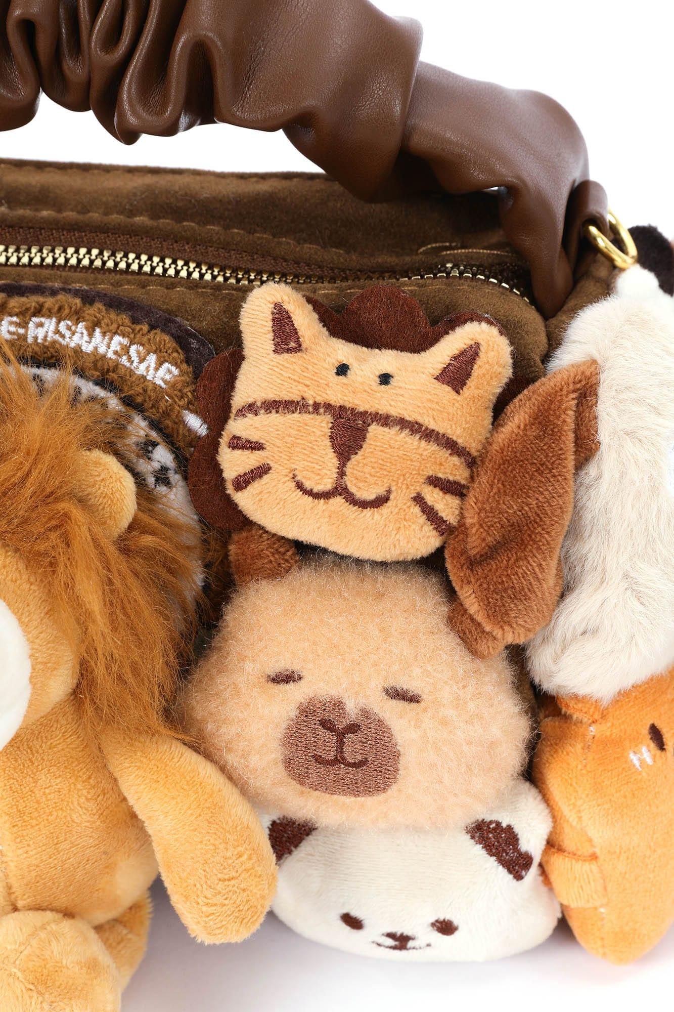 Charming Stuffed Animal Carrier -  forest creatures - Plush Forest Friends Stuffed Animal Carrier