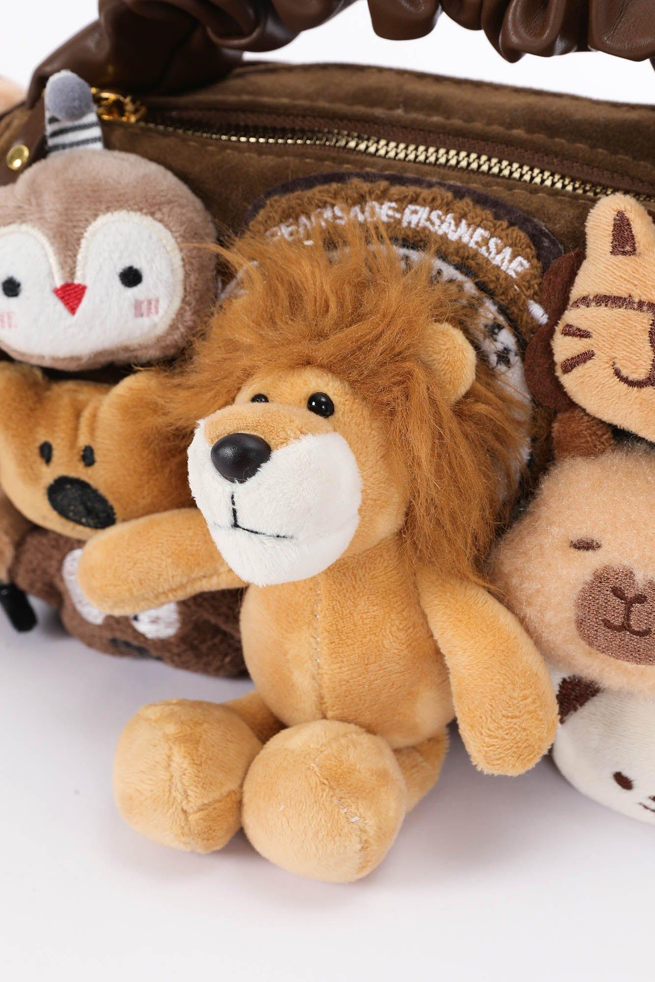 Charming Stuffed Animal Carrier -  organized storage - Plush Forest Friends Stuffed Animal Carrier