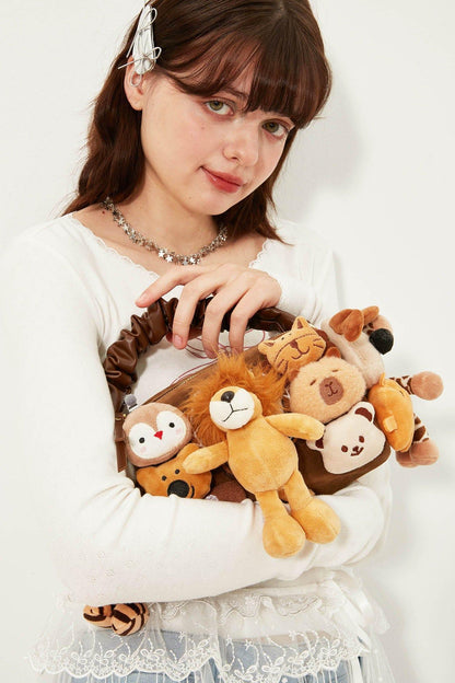 Charming Stuffed Animal Carrier -  organized storage - Plush Forest Friends Stuffed Animal Carrier