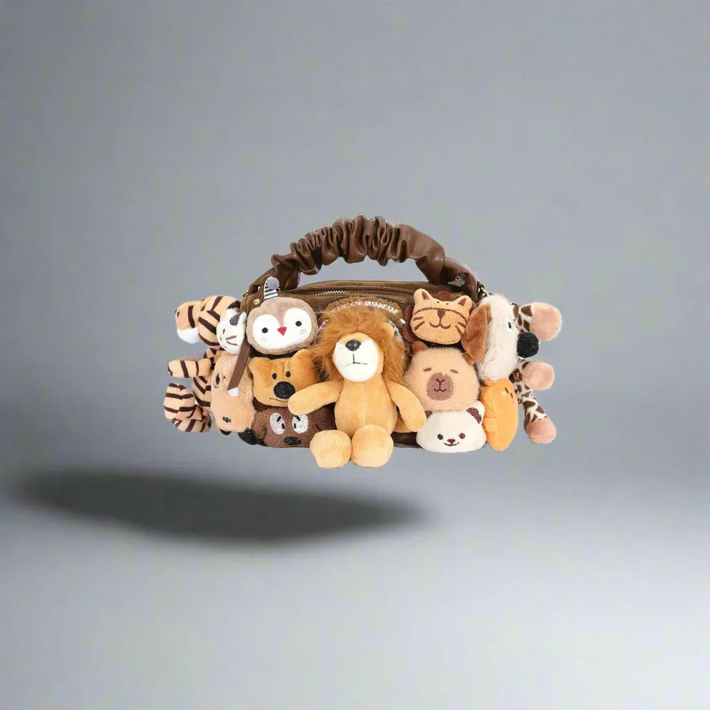 Charming Stuffed Animal Carrier - plush forest friends - Plush Forest Friends Stuffed Animal Carrier