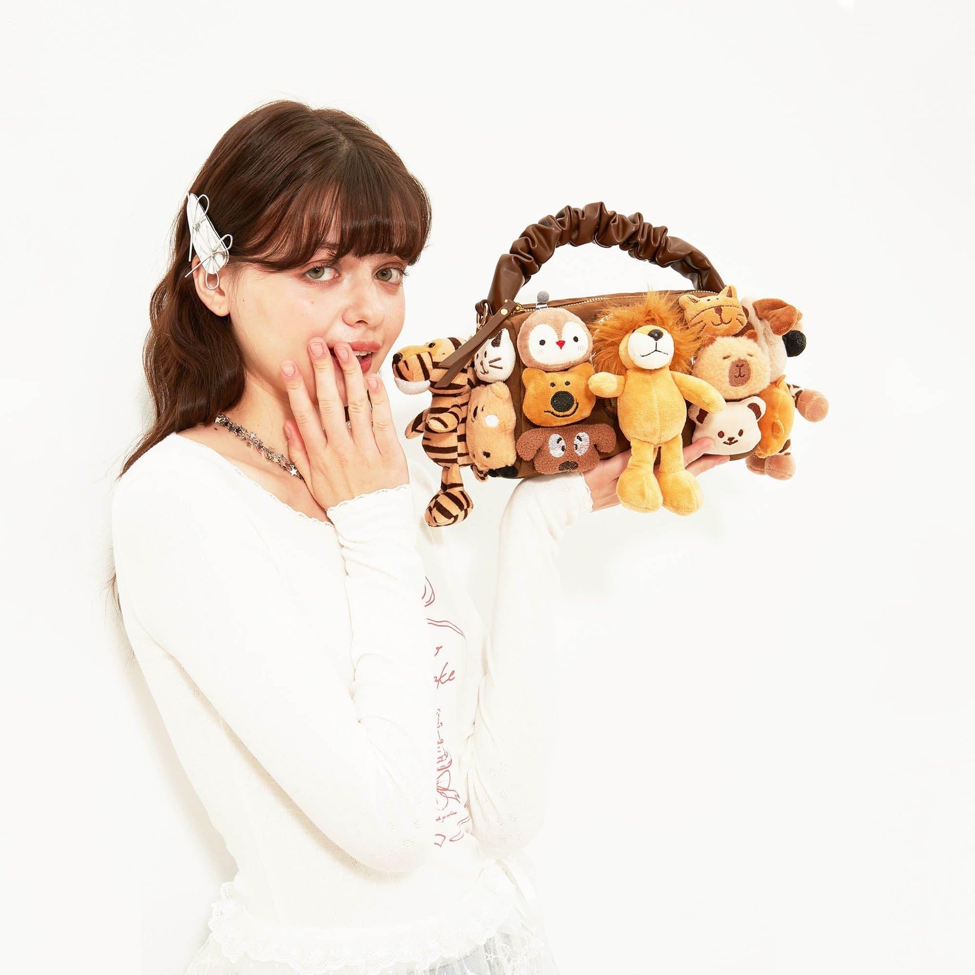 Charming Stuffed Animal Carrier - stuffed animal - Plush Forest Friends Stuffed Animal Carrier