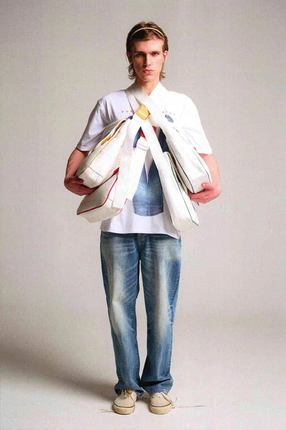 Chic Adventure-Ready Crossbody Bag -  five compartments bag - Stylish Adventure-Ready Crossbody Bag