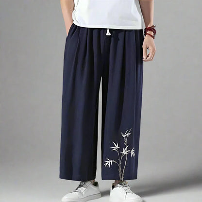 Chic and Cozy Trousers -  adjustable waist - Chic and Cozy Hakama Style Trousers