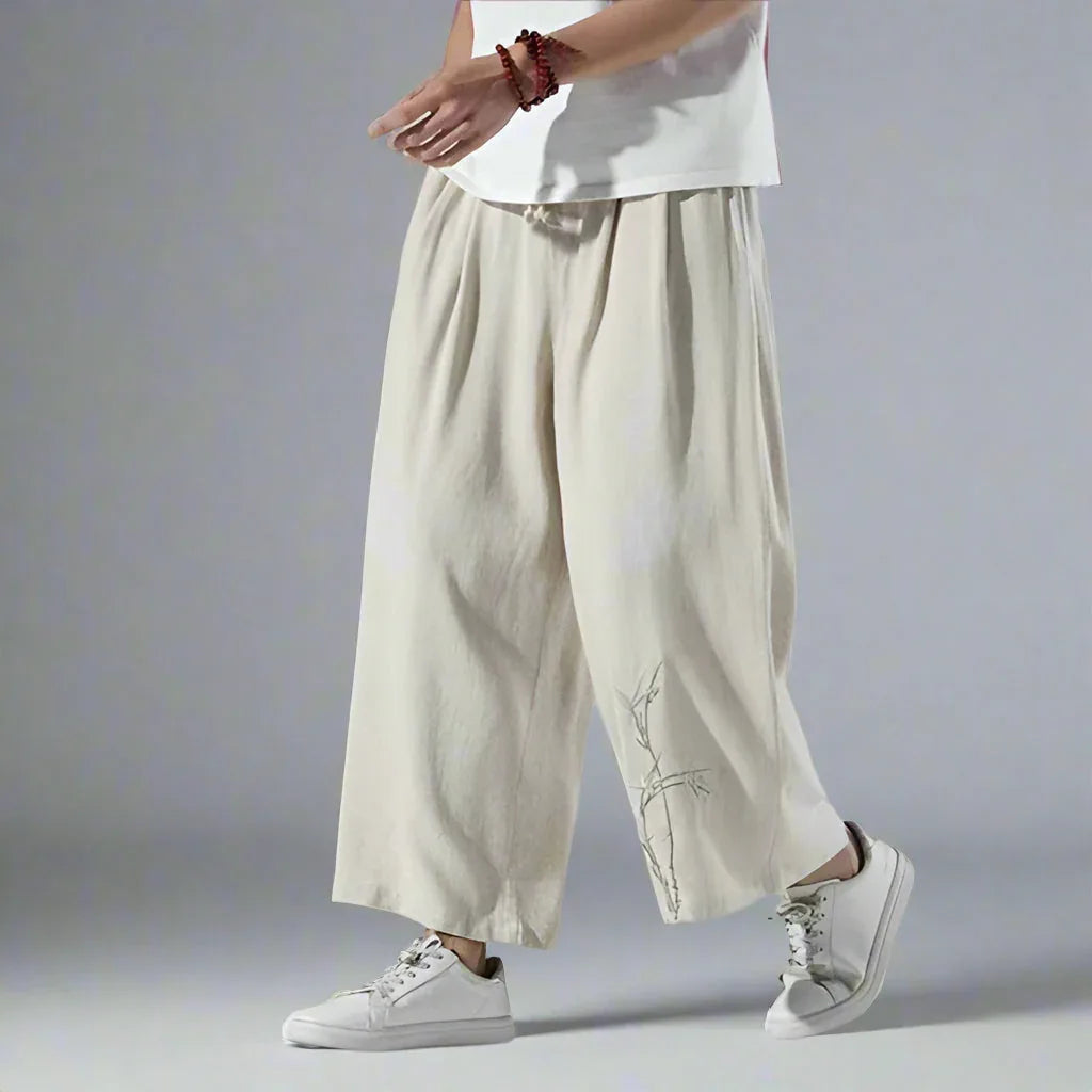 Chic and Cozy Trousers -  hakama pants - Chic and Cozy Hakama Style Trousers