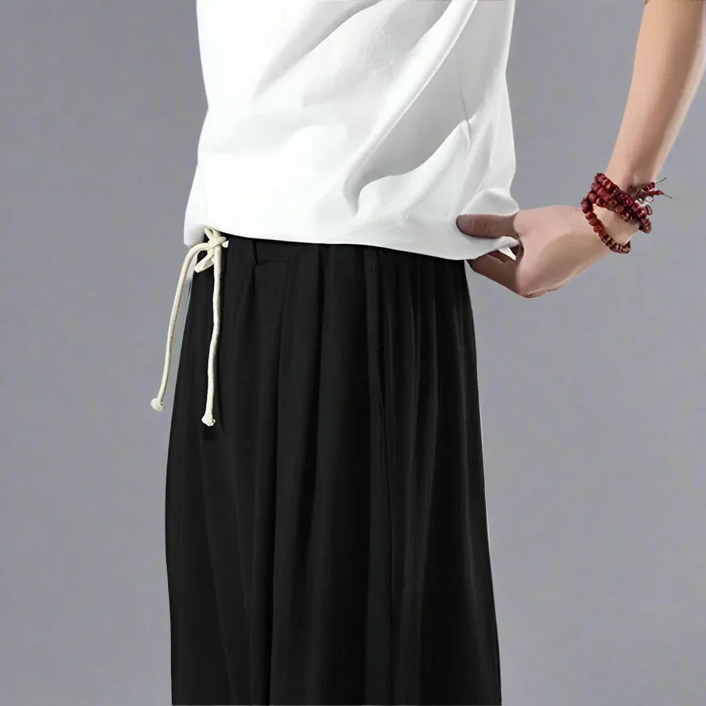 Chic and Cozy Trousers -  wide leg - Chic and Cozy Hakama Style Trousers
