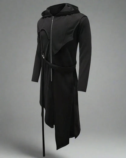 Chic Asymmetrical Long Tech Coat -  asymmetrical - Chic Asymmetrical Long Tech Coat for Any Occasion