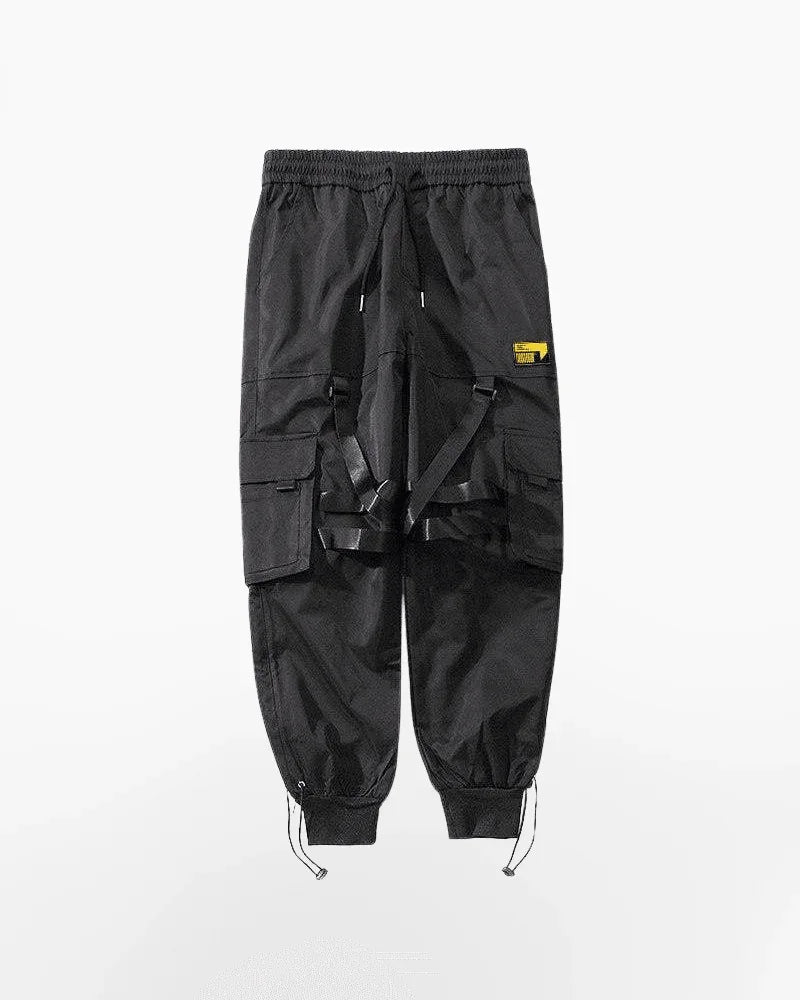 Chic Black Cargo Joggers -  streetwear - Trendy Black Cargo Joggers for Everyday Comfort