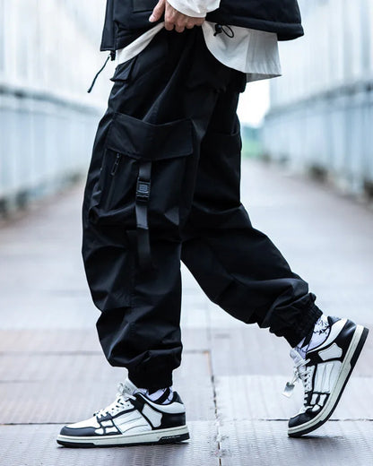 Chic Black Cargo Pants - cargo pants with pockets - Stylish Black Cargo Pants with Functional Pockets