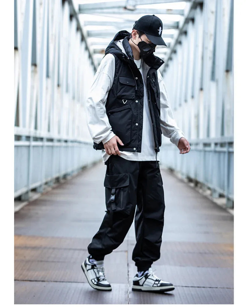 Chic Black Cargo Pants -  comfortable black pants - Stylish Black Cargo Pants with Functional Pockets