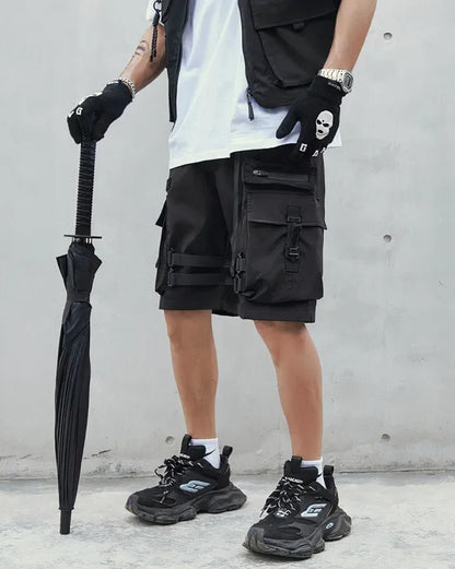 Chic Black Cargo Shorts -  durable shorts - Stylish Black Cargo Shorts for Urban Adventures
