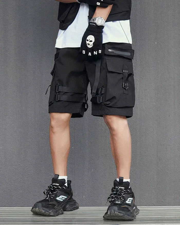 Chic Black Cargo Shorts -  modern wardrobe essentials - Stylish Black Cargo Shorts for Urban Adventures