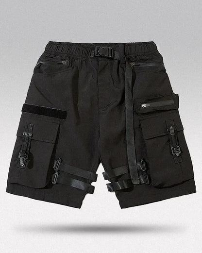 Chic Black Cargo Shorts -  techwear shorts - Stylish Black Cargo Shorts for Urban Adventures