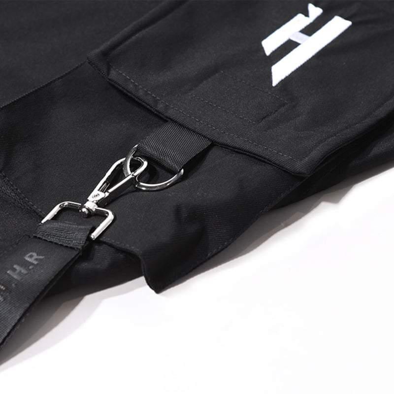 Chic Black Cargo Tech Pants - techwear-core - Chic Black Cargo Tech Pants for Urban Adventures