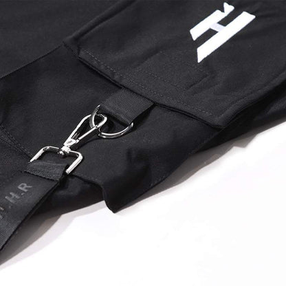 Chic Black Cargo Tech Pants - techwear-core - Chic Black Cargo Tech Pants for Urban Adventures