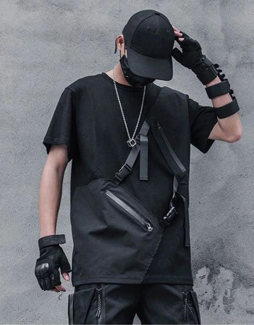 Chic Black Chest Bag Top - black - Stylish Black Chest Bag for Everyday Use