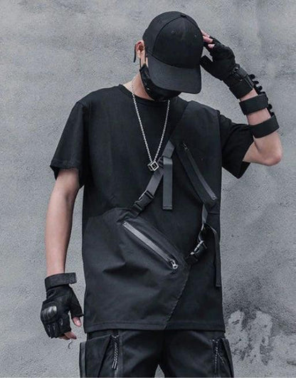 Chic Black Chest Bag Top - black - Stylish Black Chest Bag for Everyday Use