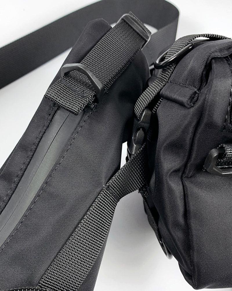 Chic Black Crossbody Bag - stylish techwear bag - Chic Black Crossbody Bag for Modern Style