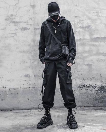Chic Black Denim Hoodie -  comfortable denim hoodie - Chic Black Denim Hoodie for Casual Comfort