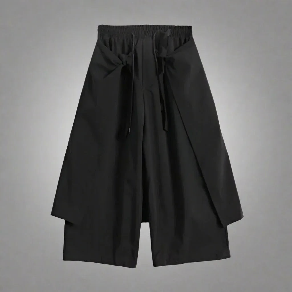 Chic Black Hakama Pants -  harajuku style pants - Chic Black Hakama Pants for Easy Streetwear Style