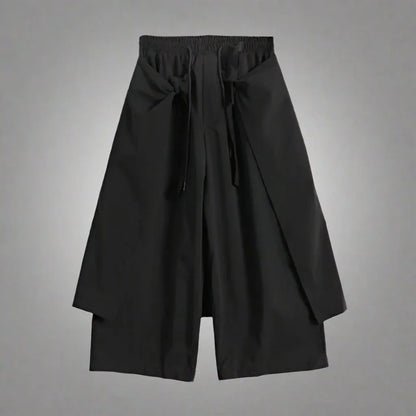 Chic Black Hakama Pants -  harajuku style pants - Chic Black Hakama Pants for Easy Streetwear Style