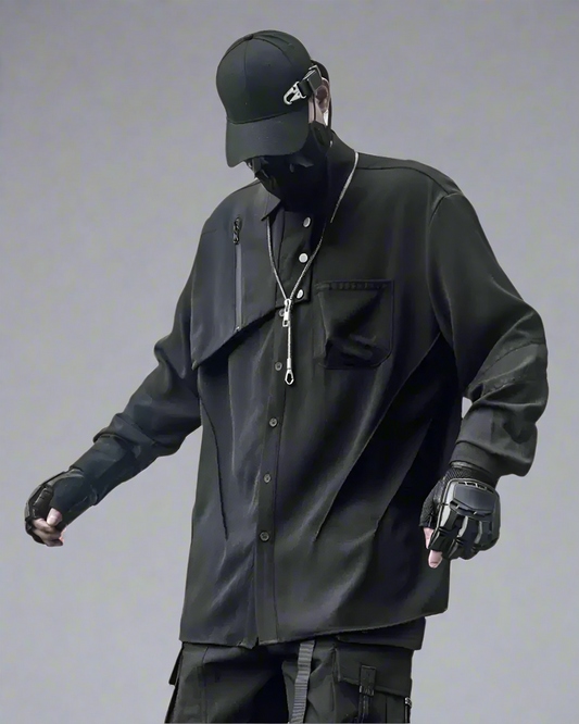 Chic Black Long-Sleeve Top - black top - Stylish Black Long-Sleeve Top for Urban Style