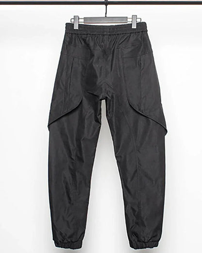 Chic Black Patchwork Cargo Trousers - stylish cargo pants - Stylish Black Patchwork Cargo Trousers for All
