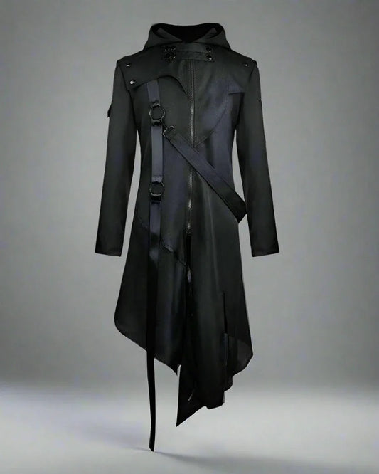 Chic Black Ribbon Cosplay Jacket - black jacket - Chic Black Ribbon Cosplay Jacket for Everyday Wear