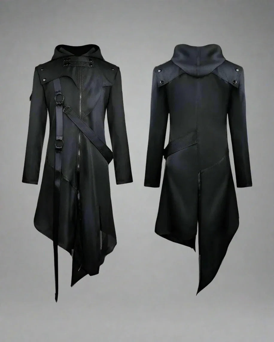 Chic Black Ribbon Cosplay Jacket -  comfortable everyday wear - Chic Black Ribbon Cosplay Jacket for Everyday Wear