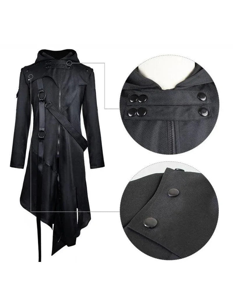 Chic Black Ribbon Cosplay Jacket -  cosplay - Chic Black Ribbon Cosplay Jacket for Everyday Wear