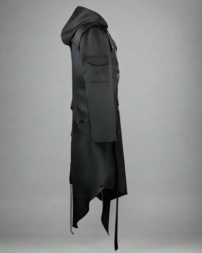 Chic Black Ribbon Cosplay Jacket - stylish cosplay jacket - Chic Black Ribbon Cosplay Jacket for Everyday Wear
