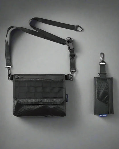 Chic Black Sling Bag Set - black sling bag - Chic Black Sling Bag Set with Adjustable Straps