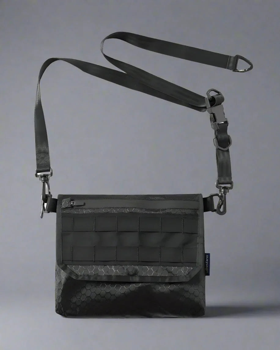 Chic Black Sling Bag Set - black sling bag - Chic Black Sling Bag Set with Adjustable Straps