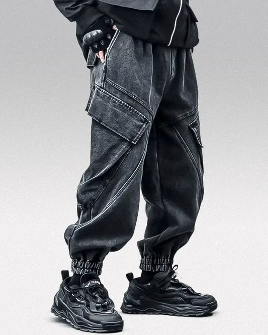 Chic Black Washed Trousers - black trousers - Chic Black Washed Trousers for Modern Style