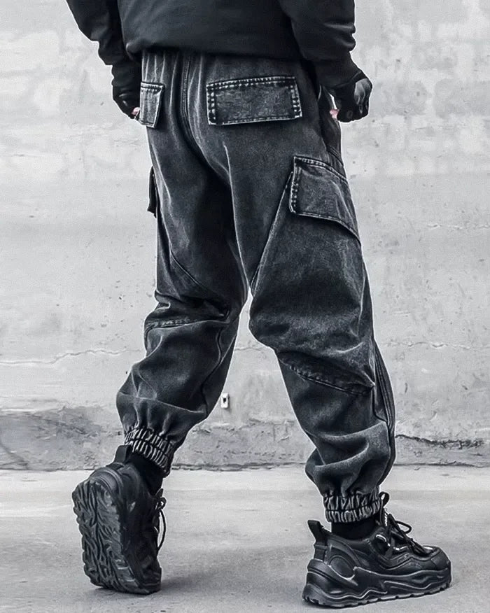 Chic Black Washed Trousers -  comfortable black pants - Chic Black Washed Trousers for Modern Style