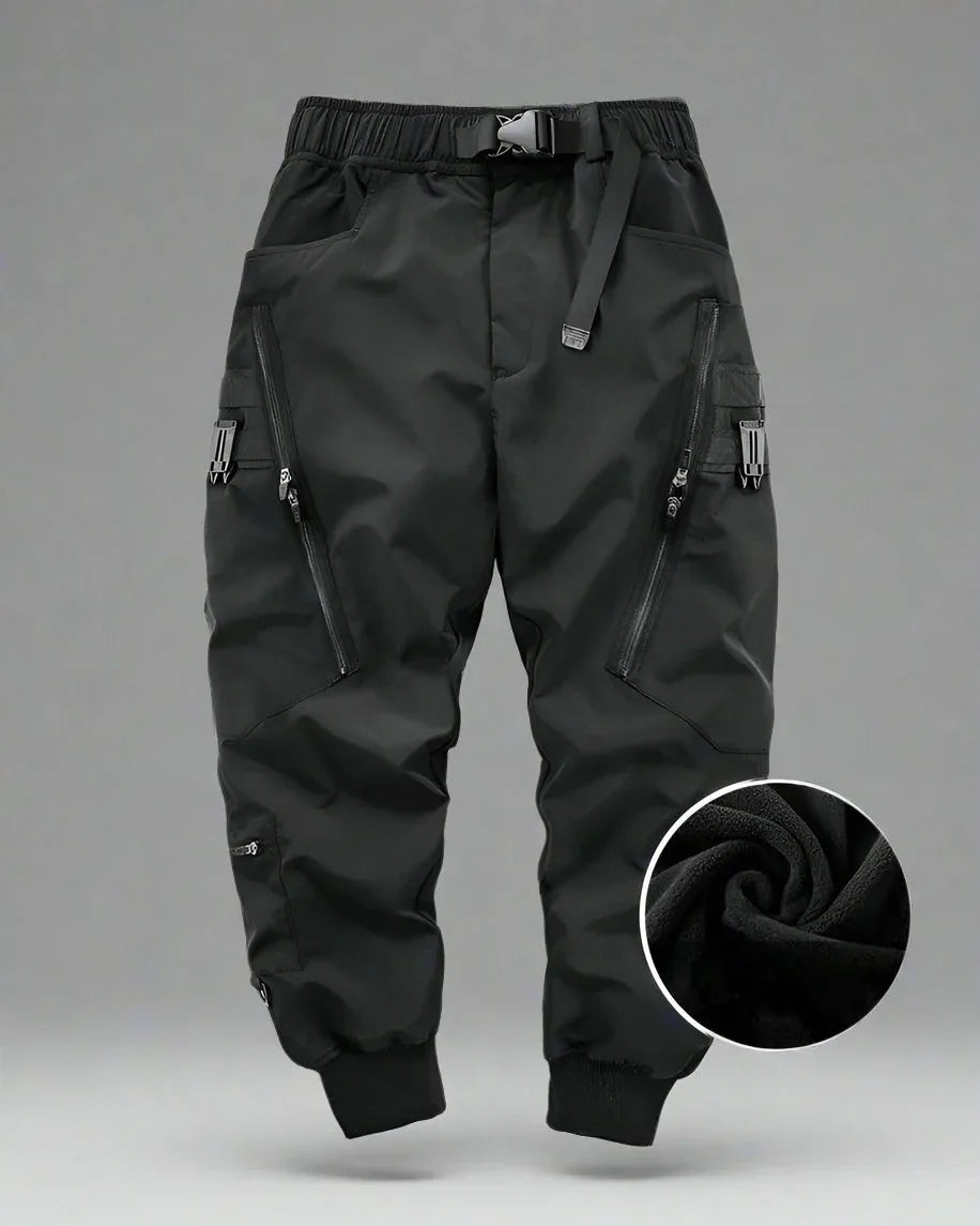 Chic Black Zip Pocket Cargo - cargo pants - Chic Black Zip Pocket Cargo Pants for Men