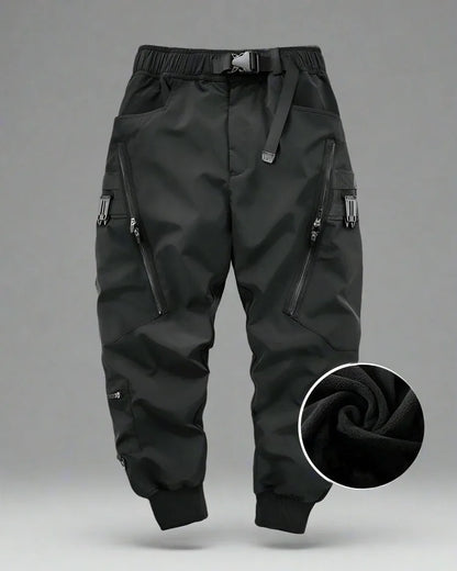 Chic Black Zip Pocket Cargo - cargo pants - Chic Black Zip Pocket Cargo Pants for Men