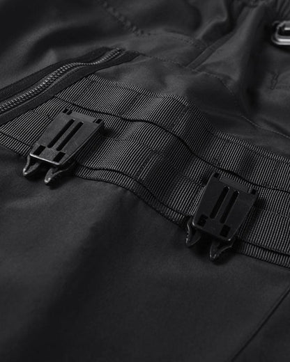 Chic Black Zip Pocket Cargo -  multi-pocket cargo pants - Chic Black Zip Pocket Cargo Pants for Men