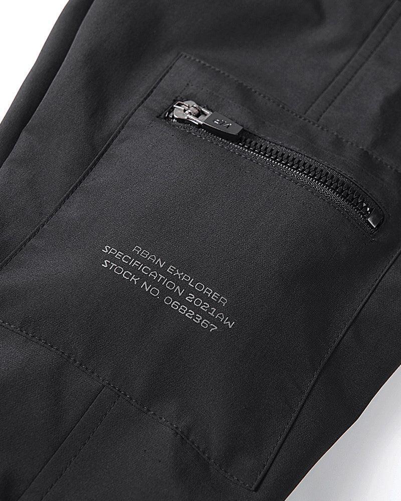 Chic Black Zip Pocket Cargo -  stylish pants - Chic Black Zip Pocket Cargo Pants for Men