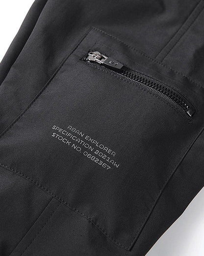 Chic Black Zip Pocket Cargo -  stylish pants - Chic Black Zip Pocket Cargo Pants for Men