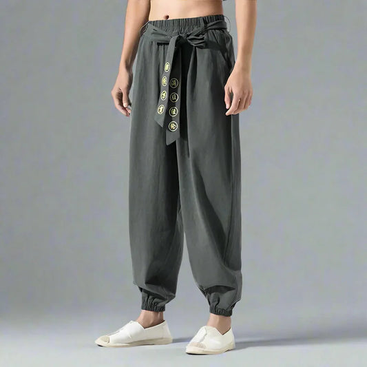 Chic Bohemian Flowy Trousers - traditional japanese hakama - Chic Bohemian Flowy Trousers for Stylish Comfort