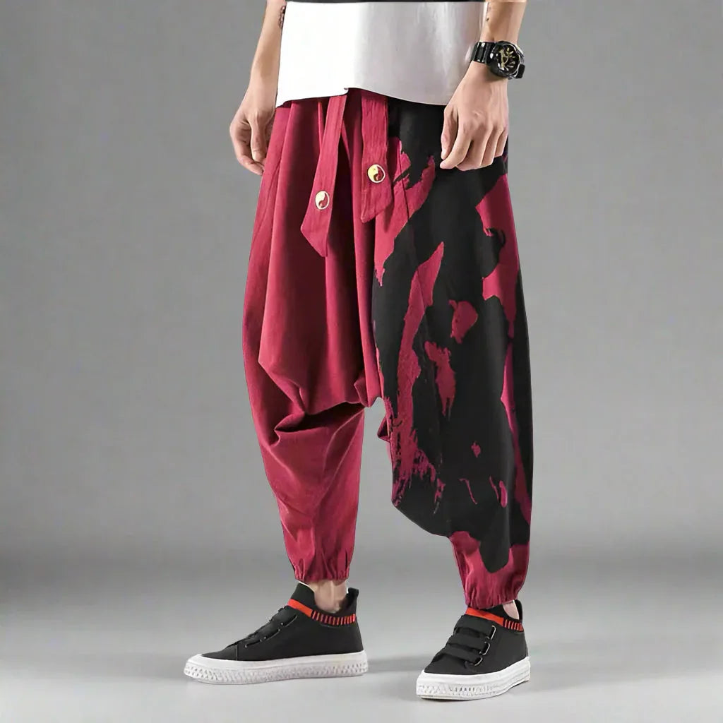 Chic Bohemian Harem Pants -  streetwear - Chic Bohemian Harem Pants for Casual Style