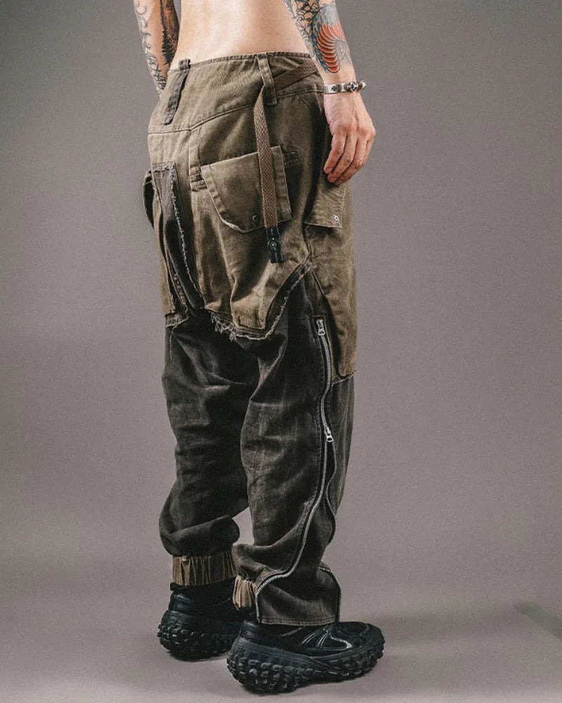 Chic Color-Block Cargo Pants -  comfortable cargo pants - Chic Color-Block Cargo Pants for Comfort and Style