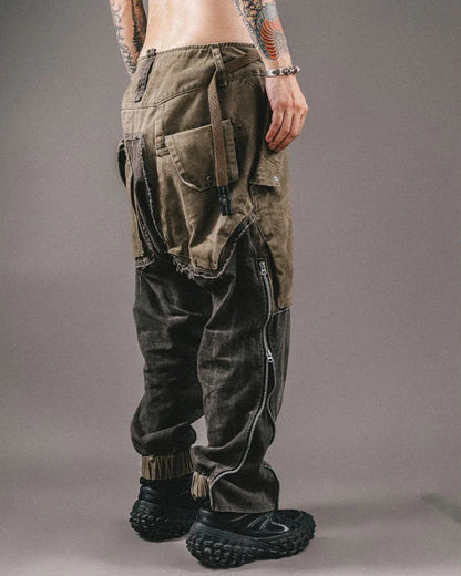 Chic Color-Block Cargo Pants -  comfortable cargo pants - Chic Color-Block Cargo Pants for Comfort and Style