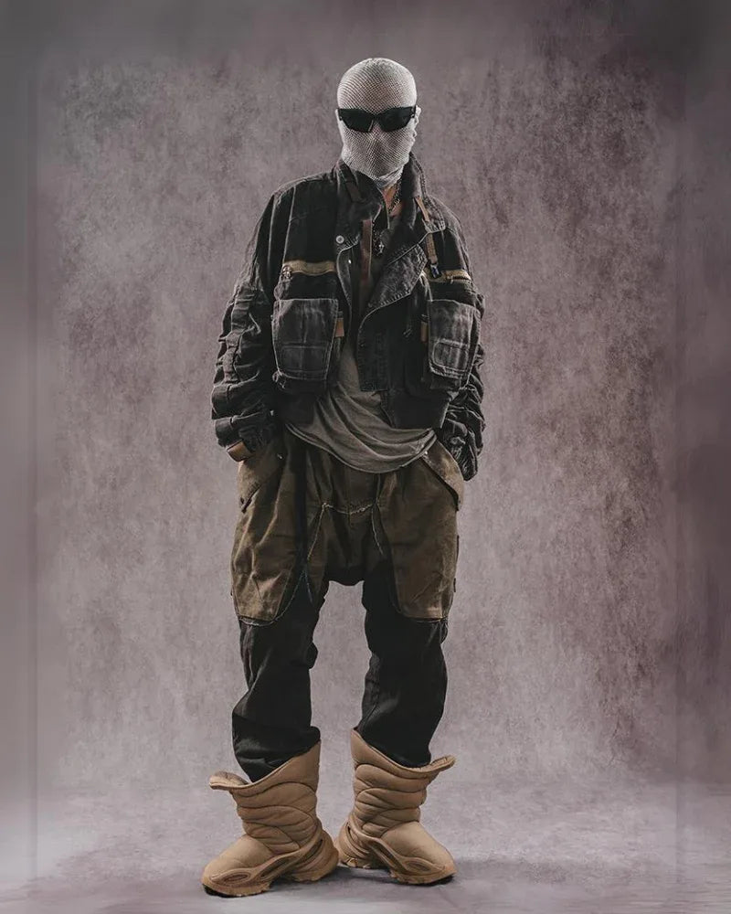 Chic Color-Block Cargo Pants -  outdoor cargo pants - Chic Color-Block Cargo Pants for Comfort and Style