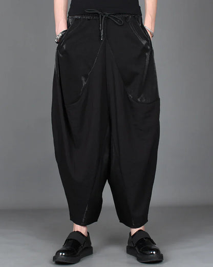 Chic Colorblock Harem Trousers -  comfortable pants - Stylish Colorblock Harem Trousers for Modern Wear