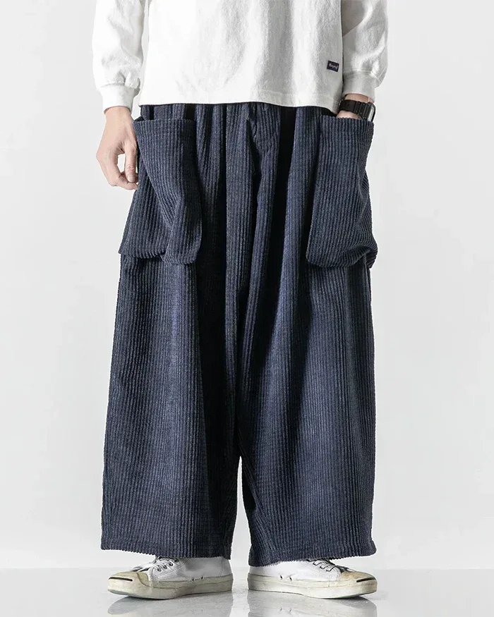 Chic Corduroy Cargo Pants -  practical stylish pants - Stylish Corduroy Cargo Pants for Everyday Comfort