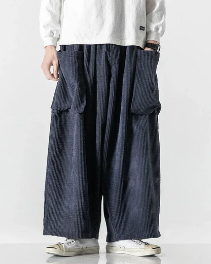 Chic Corduroy Cargo Pants -  practical stylish pants - Stylish Corduroy Cargo Pants for Everyday Comfort